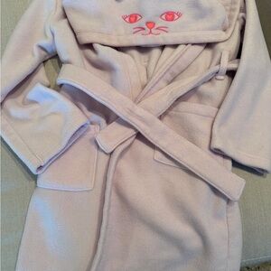 Carter's Pink Cat Face Kids Robe